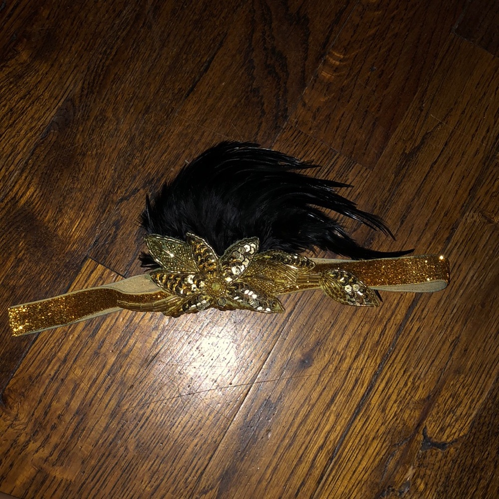 leotard dance costume/feather headband